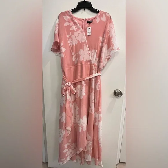 Lane Bryant Pink Floral Dress Size 16 NWT - Picture 2 of 15